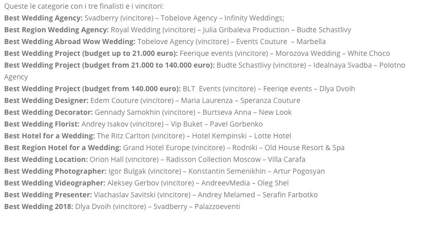 luxury wedding planner elisa mocci white sposa russia